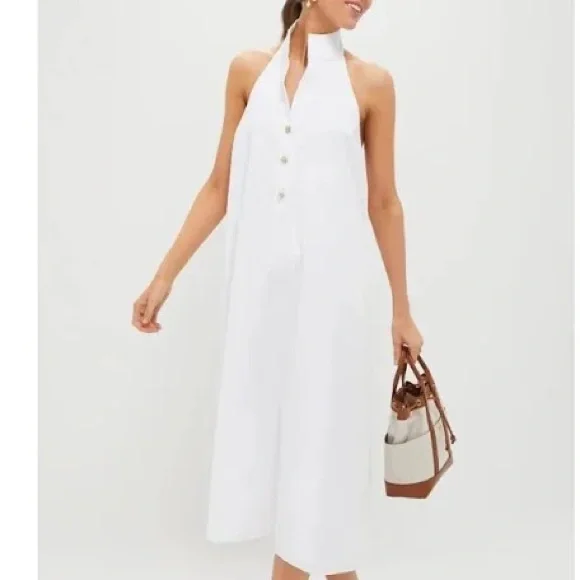 NWT Tuckernuck Jagger White Seersucker Midi Dress 265361 - Size Small - Picture 3 of 9